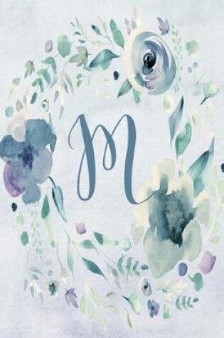 Cover of 2020 Weekly Planner, Letter M - Blue Purple Floral Design