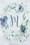 Book cover for 2020 Weekly Planner, Letter M - Blue Purple Floral Design