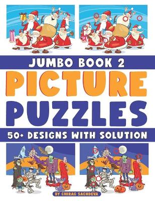 Book cover for Picture Puzzles - Jumbo Book 2 - 50+ Designs with Solution