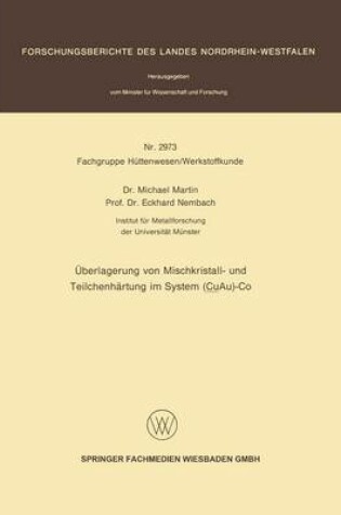Cover of Ueberlagerung Von Mischkristall- Und Teilchenartung Im System (CuAu)-Co