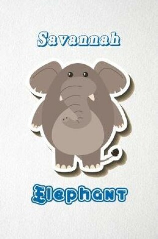 Cover of Savannah Elephant A5 Lined Notebook 110 Pages