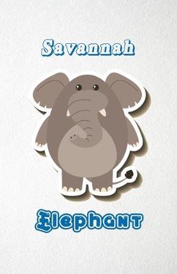 Book cover for Savannah Elephant A5 Lined Notebook 110 Pages