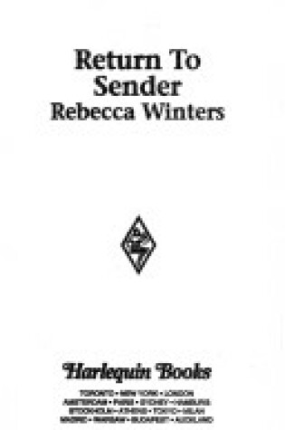 Cover of Return to Sender