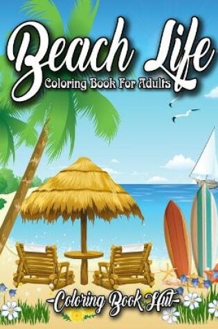 Cover of Beach Life Coloring Book for Adults