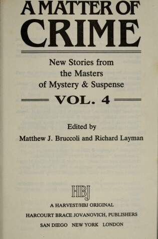 Cover of Matter of Crime