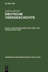 Book cover for Deutsche Versgeschichte, Band 3, Der fruhneudeutsche Vers. Der neudeutsche Vers