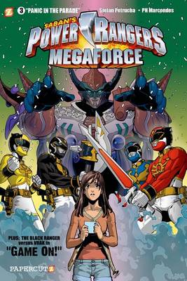 Book cover for Power Rangers Megaforce #3: Panic in the Parade