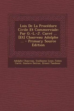 Cover of Lois de La Procedure Civile Et Commerciale