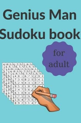 Cover of Genius Man Sudoku Book for Adults