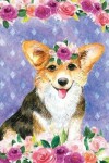 Book cover for Journal Notebook For Dog Lovers Corgi In Flowers 1