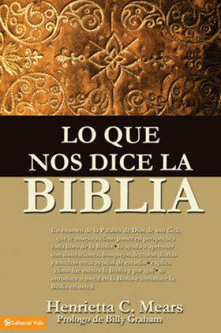 Cover of Lo Que Nos Dice La Biblia