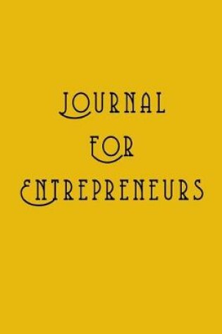 Cover of Journal For Entrepreneurs