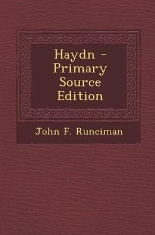 Cover of Haydn - Primary Source Edition