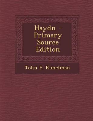 Book cover for Haydn - Primary Source Edition