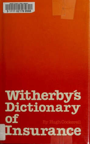 Book cover for Dictionary of Insurance