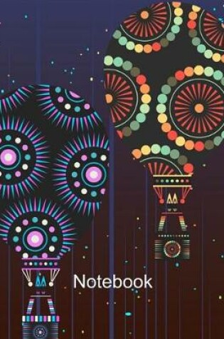 Cover of Notebook. Hot Air Balloons Cover Design. Composition Notebook. Wide Ruled. 8.5 x 11. 120 Pages.