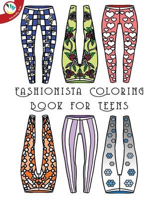 Book cover for Fashionista coloring book for teens
