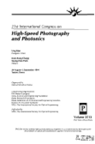 Cover of High Speed Photography & Photonics 21St Interna