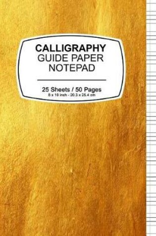 Cover of Calligraphy Guide Paper Notebook - Golden Cover