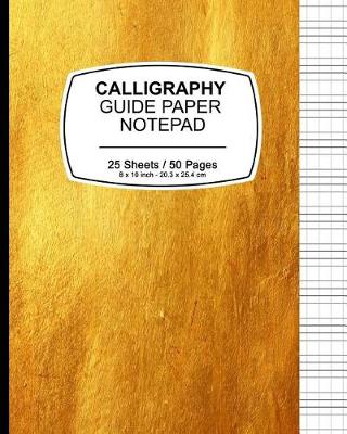 Book cover for Calligraphy Guide Paper Notebook - Golden Cover