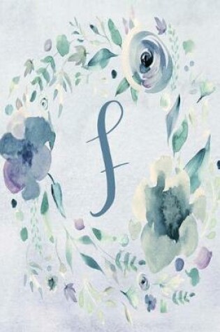 Cover of 2020 Weekly Planner, Letter F - Blue Purple Floral Design