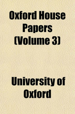 Cover of Oxford House Papers (Volume 3)