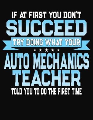 Book cover for If At First You Dont Don't Succeed Try Doing What Your Auto Mechanics Teacher Told You To Do The First Time