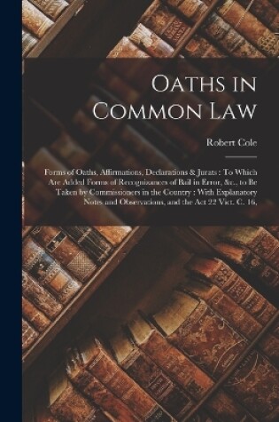 Cover of Oaths in Common Law