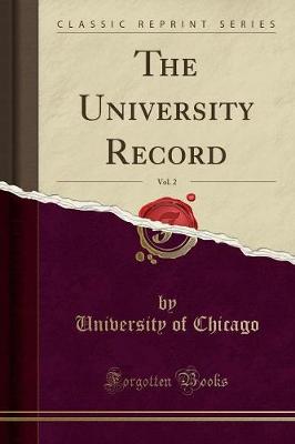 Book cover for The University Record, Vol. 2 (Classic Reprint)