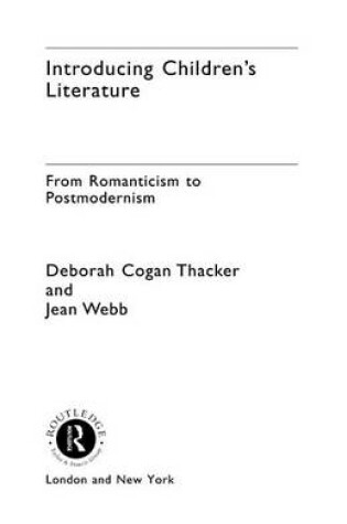 Cover of Introducing Children's Literature: From Romanticism to Postmodernism