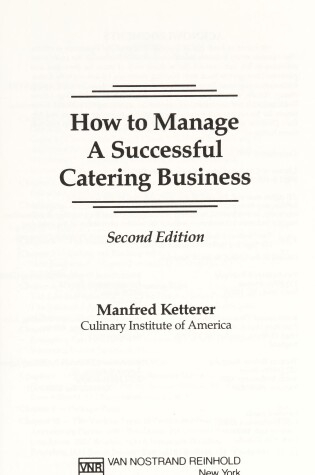 Cover of How to Manage a Successful Catering Operation