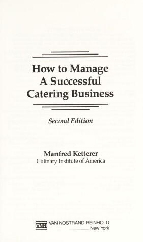 Cover of How to Manage a Successful Catering Operation