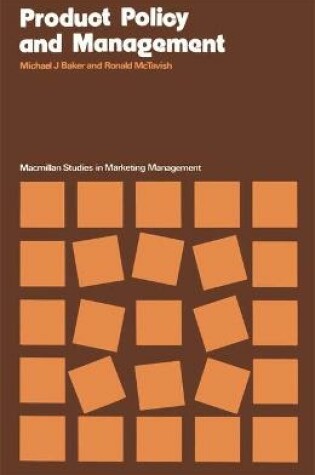 Cover of Product Policy and Management