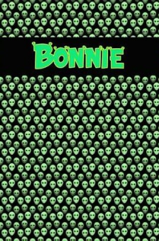 Cover of 120 Page Handwriting Practice Book with Green Alien Cover Bonnie