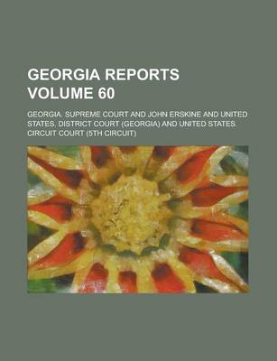 Book cover for Georgia Reports Volume 60