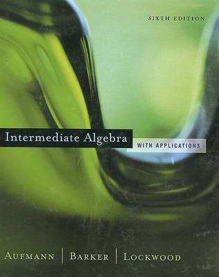 Book cover for Interm Algebra w Appl 6e