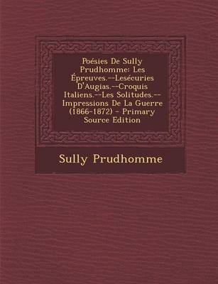 Book cover for Poesies de Sully Prudhomme