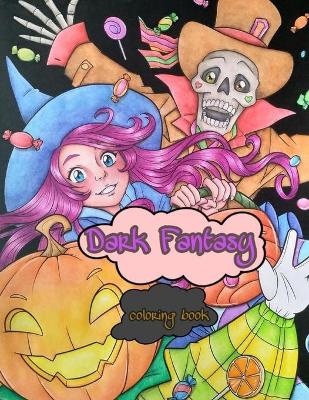 Book cover for Dark Fantasy Coloring Book