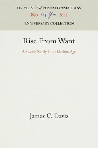 Cover of Rise From Want