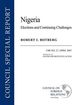 Book cover for Nigeria: Elections and Continuing Challenges