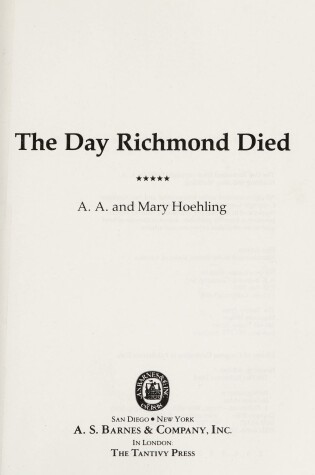 Cover of Day Richmond Died