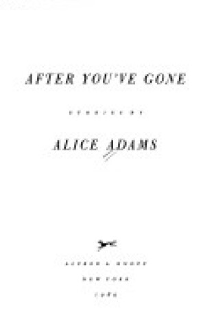 Cover of After Youve Gone #