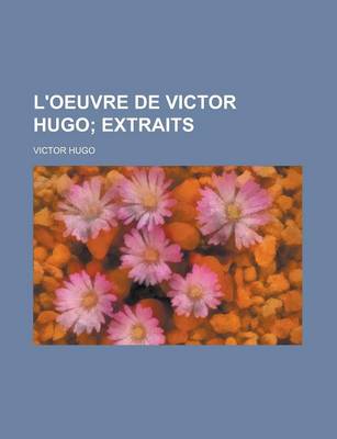 Book cover for L'Oeuvre de Victor Hugo