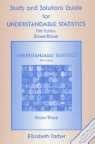 Cover of Study and Solutions Guide for Understandable Statistics