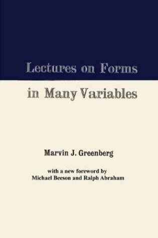 Cover of Lectures on Forms in Many Variables