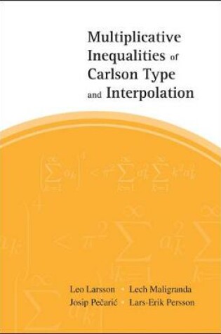 Cover of Multiplicative Inequalities Of Carlson Type And Interpolation