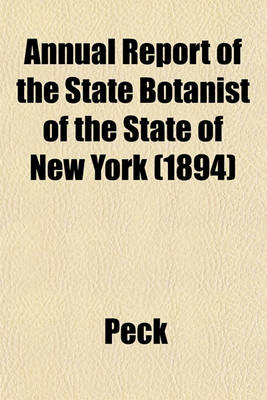 Book cover for Annual Report of the State Botanist of the State of New York (1894)
