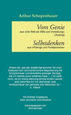 Book cover for Vom Genie Selbstdenken