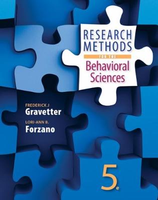 Book cover for Research Methods for the Behavioral Sciences