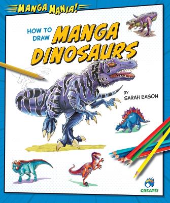 Book cover for How to Draw Manga Dinosaurs